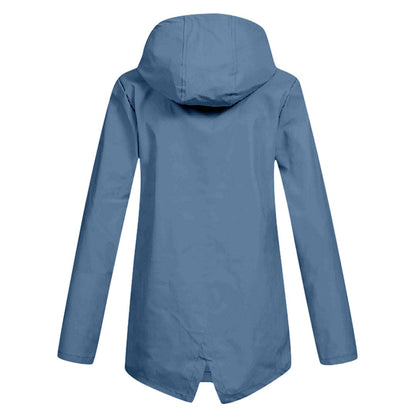 Waterproof Hooded Women's Rain Jacket