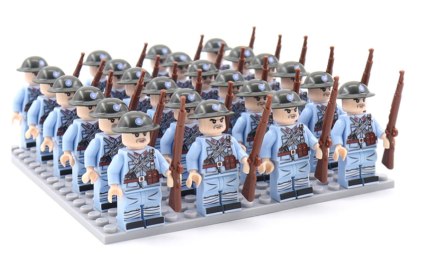 Historic War Military Building Brick Set Figures