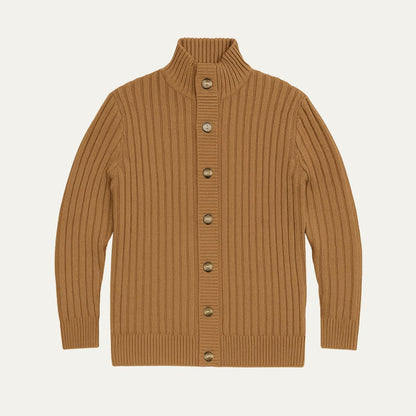 Men's Thick Cable Knit Button Cardigan Sweater - OutfitLondon