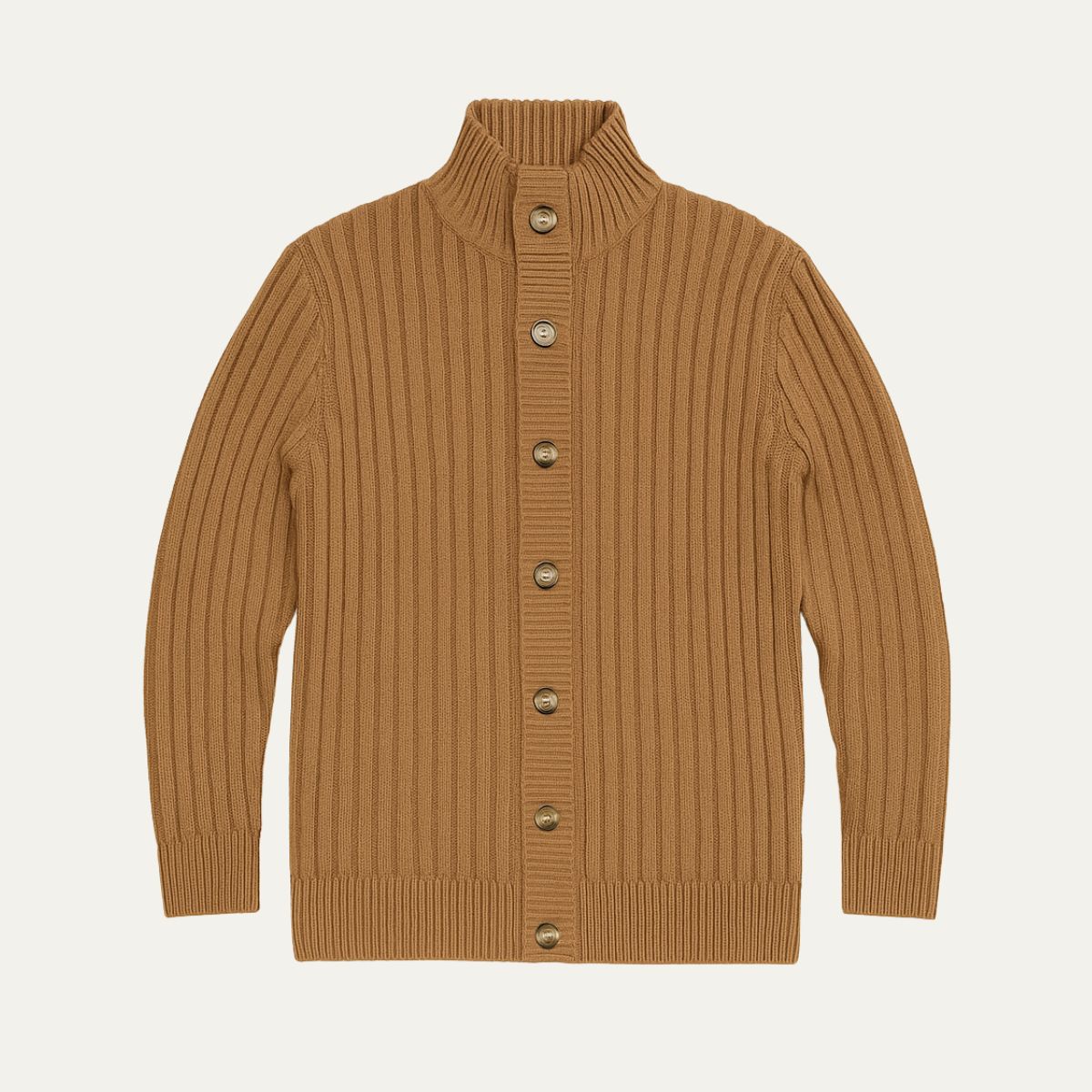 Cozy Men's Knit Crew Neck Sweater Cardigan - OutfitLondon