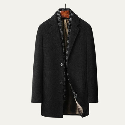 Warm Mens Wool Overcoat Business Long Jacket