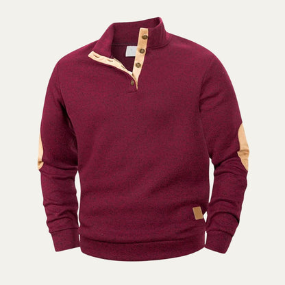 Cozy Men's Thermal Quarter Zip Fleece Sweater