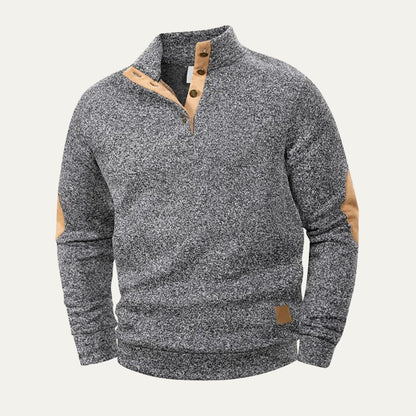 Cozy Men's Thermal Quarter Zip Fleece Sweater