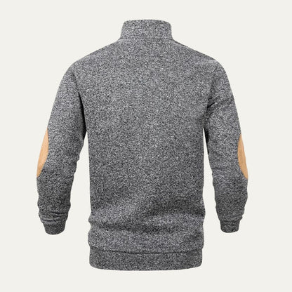 Cozy Men's Thermal Quarter Zip Fleece Sweater
