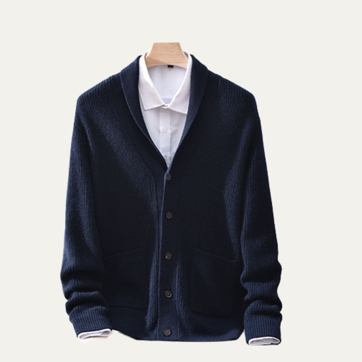 Comfortable Men's Knit Button Cardigan with Pockets