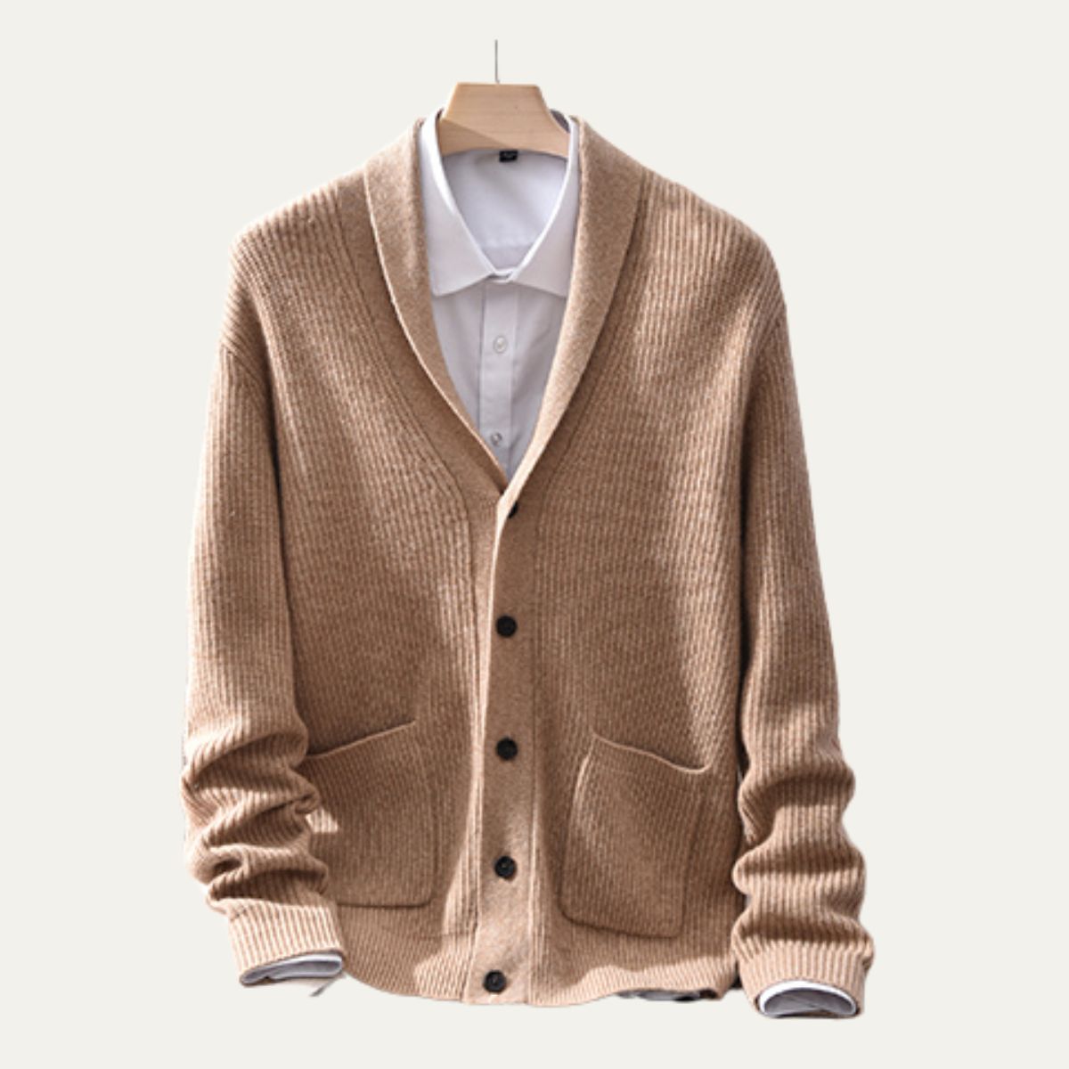 Comfortable Men's Knit Button Cardigan with Pockets - OutfitLondon