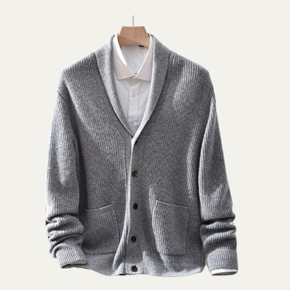 Comfortable Men's Knit Button Cardigan with Pockets