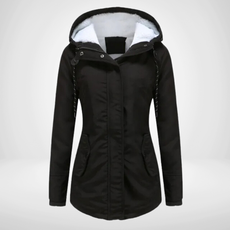 Soft Ladies Fleece Hooded Jacket Coat