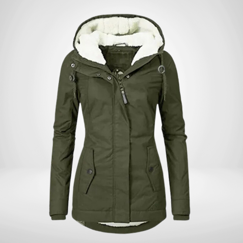 Soft Ladies Fleece Hooded Jacket Coat