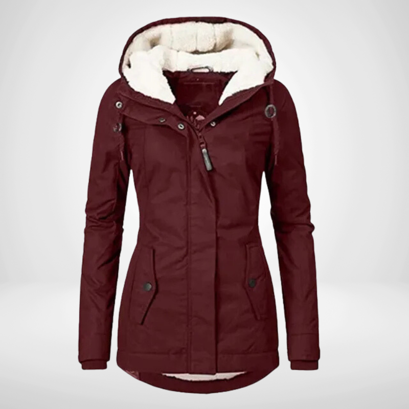 Soft Ladies Fleece Hooded Jacket Coat