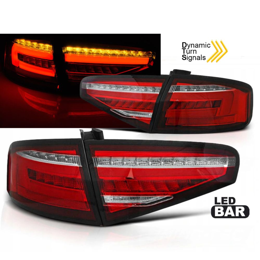 LED Red Tail Lights for Audi A4 B8 2012-2015 - OutfitLondon