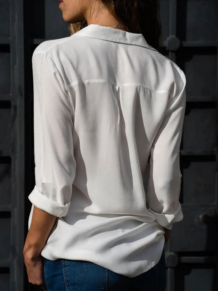 Fantasia Blouse | Classic Button-Up Long Sleeve Blouse