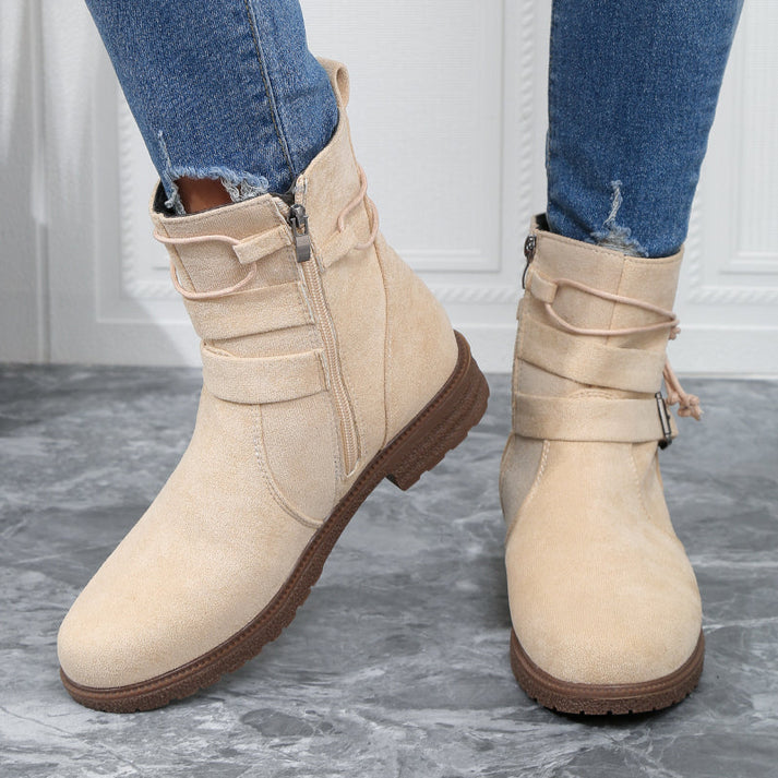 Fashionable Buckle Ankle Boots for Women