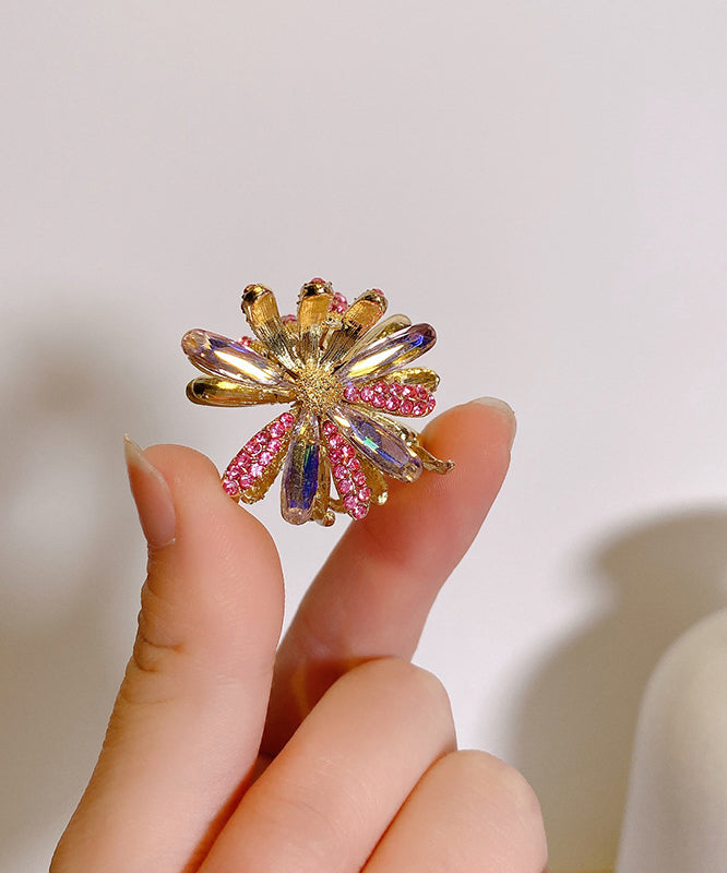 Women's Rose Gold Hair Pin Zircon Cat Eye Design - OutfitLondon