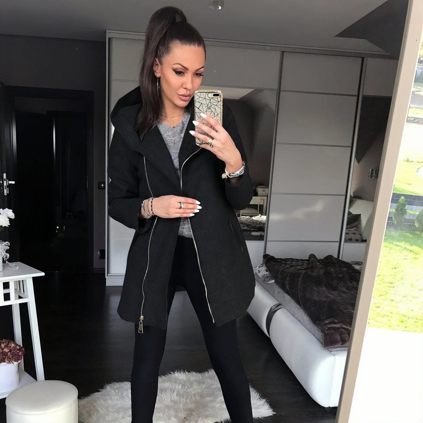Simple Chic Women's Parka Winter Coat