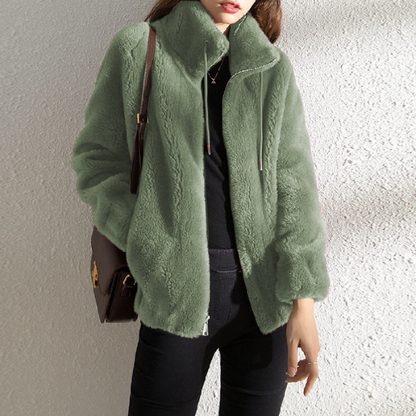 Cozy Women's Faux Fur Jacket for Daily Wear