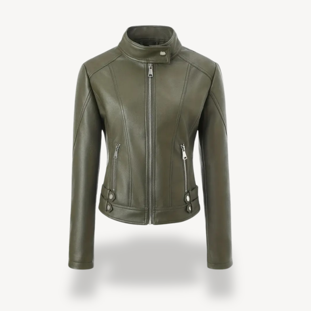 Fashionable Black Faux Leather Jacket