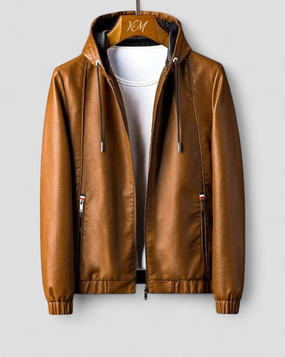 Relaxed Fit Synthetic Leather Jacket