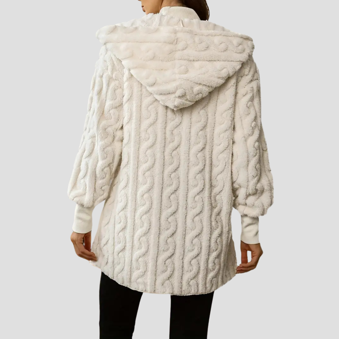 Ladies' Fuzzy Parka Coat Jacket