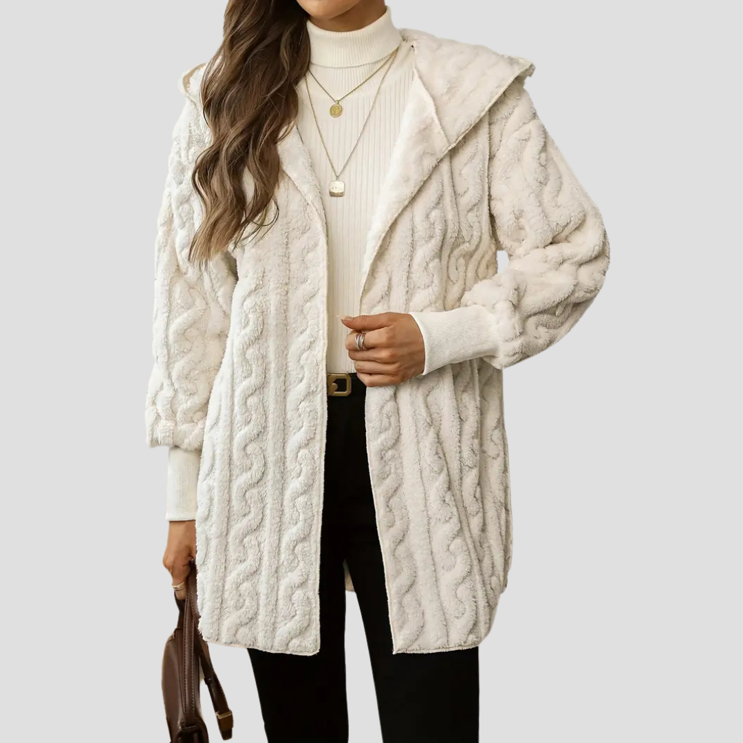 Ladies' Fuzzy Parka Coat Jacket