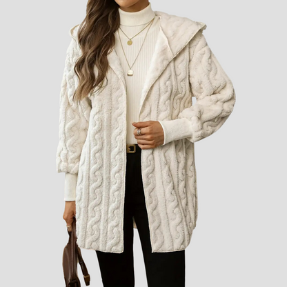 Ladies' Fuzzy Parka Coat Jacket