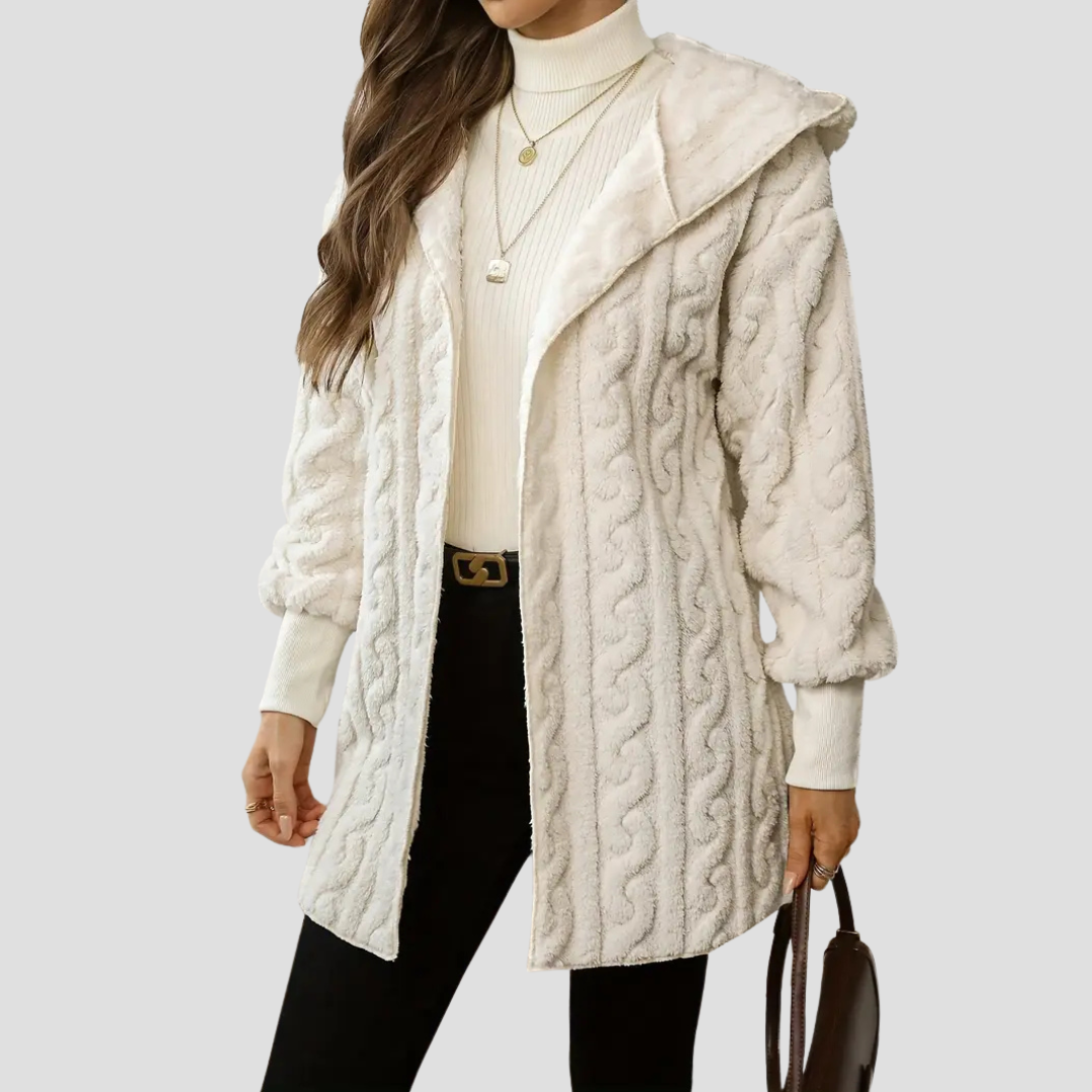 Ladies' Fuzzy Parka Coat Jacket