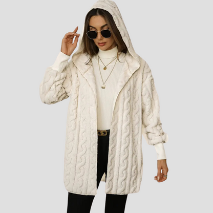 Ladies' Fuzzy Parka Coat Jacket