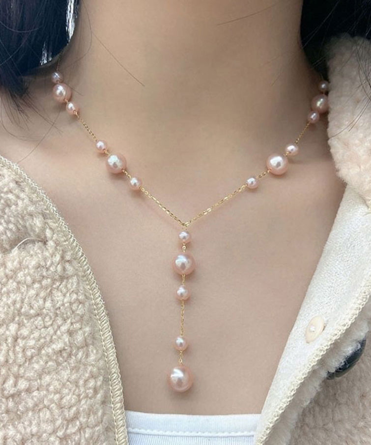 Women's Violet Pearl Pendant Necklace Sterling Silver - OutfitLondon