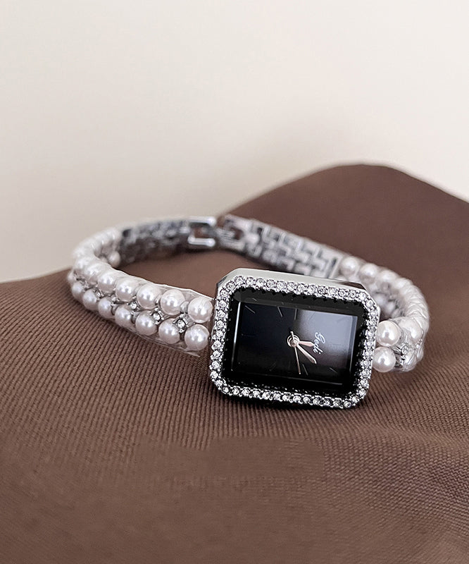 Women's Stainless Steel Watch Zircon Pearl Waterproof Elegant - OutfitLondon