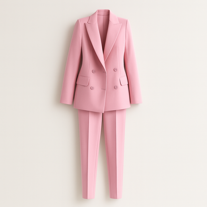 Classic Women's Two Piece Blazer Suit Set