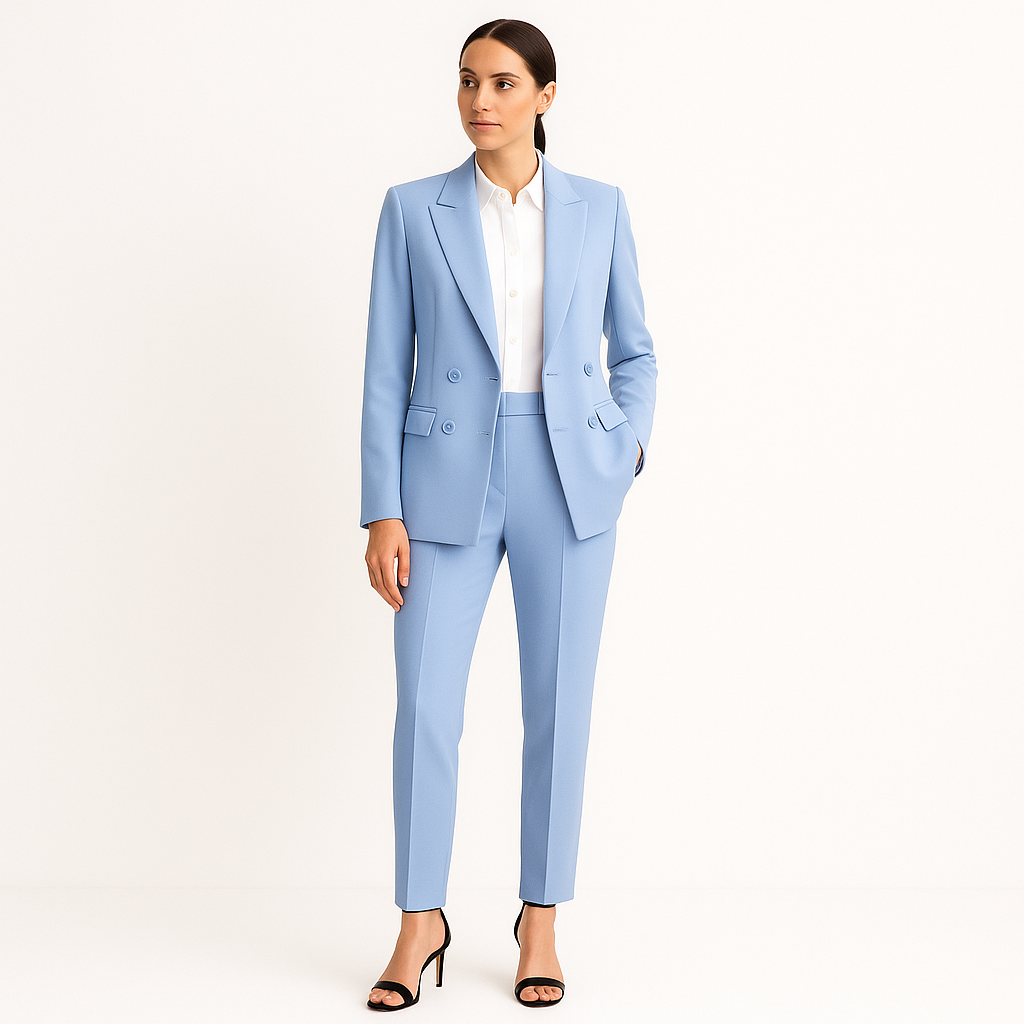 Classic Women's Two Piece Blazer Suit Set