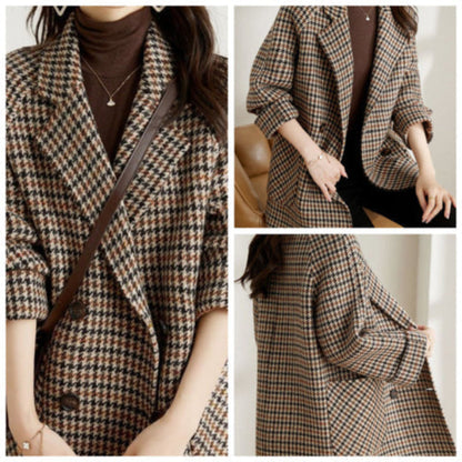 Classic Plaid Women's Coat