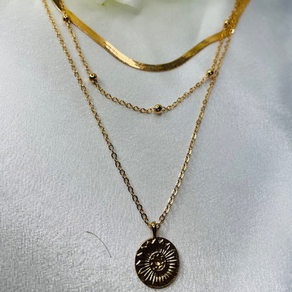 Women's 18k Gold Plated Layered Necklace