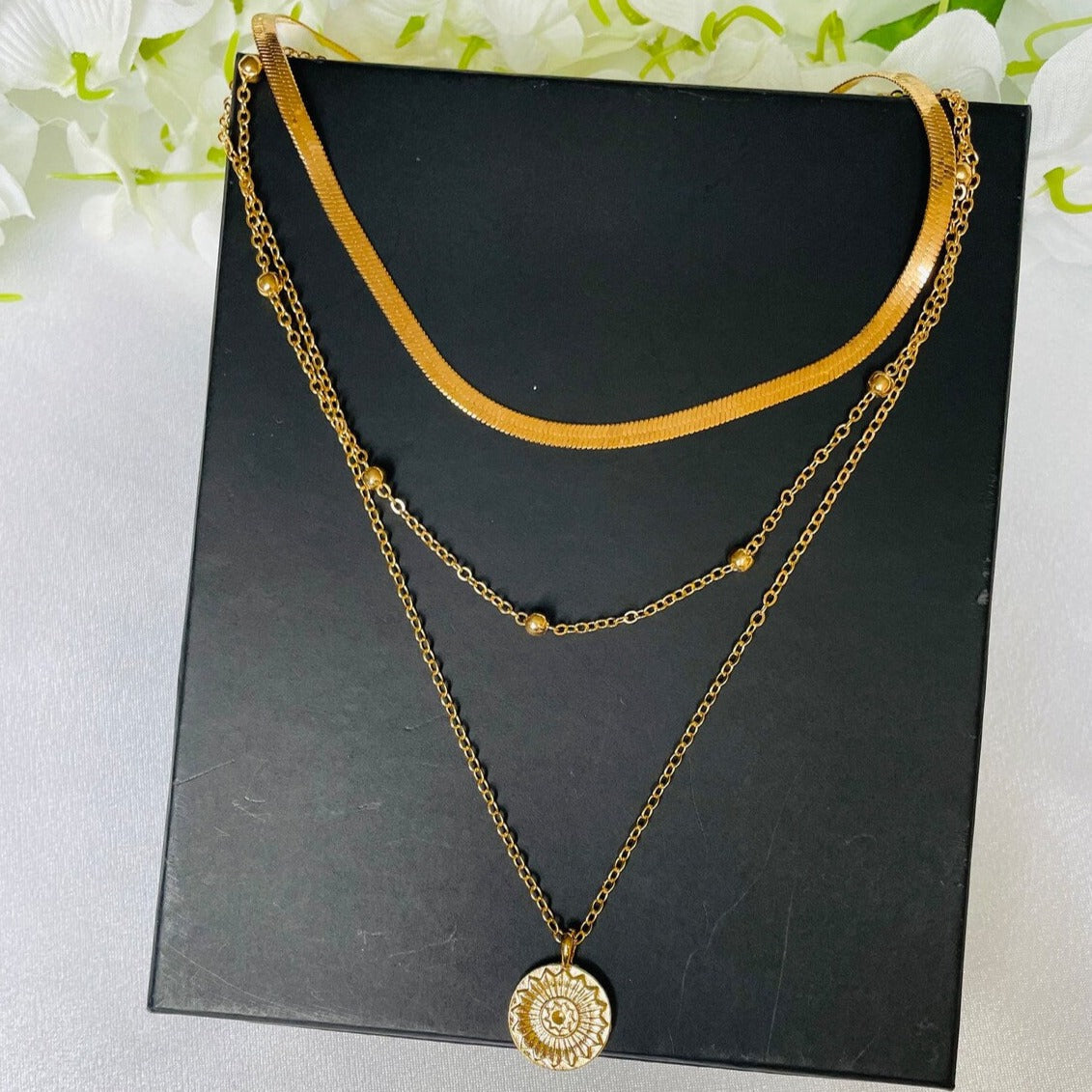 Women's 18k Gold Plated Layered Necklace