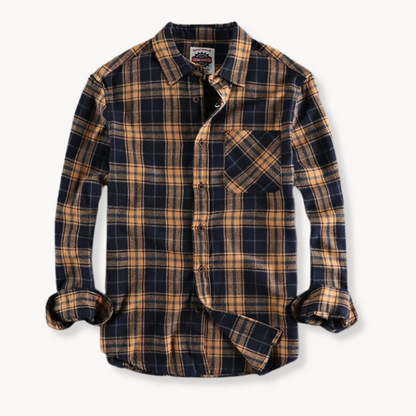 Soft Plaid Shirt with Pocket Storage - OutfitLondon