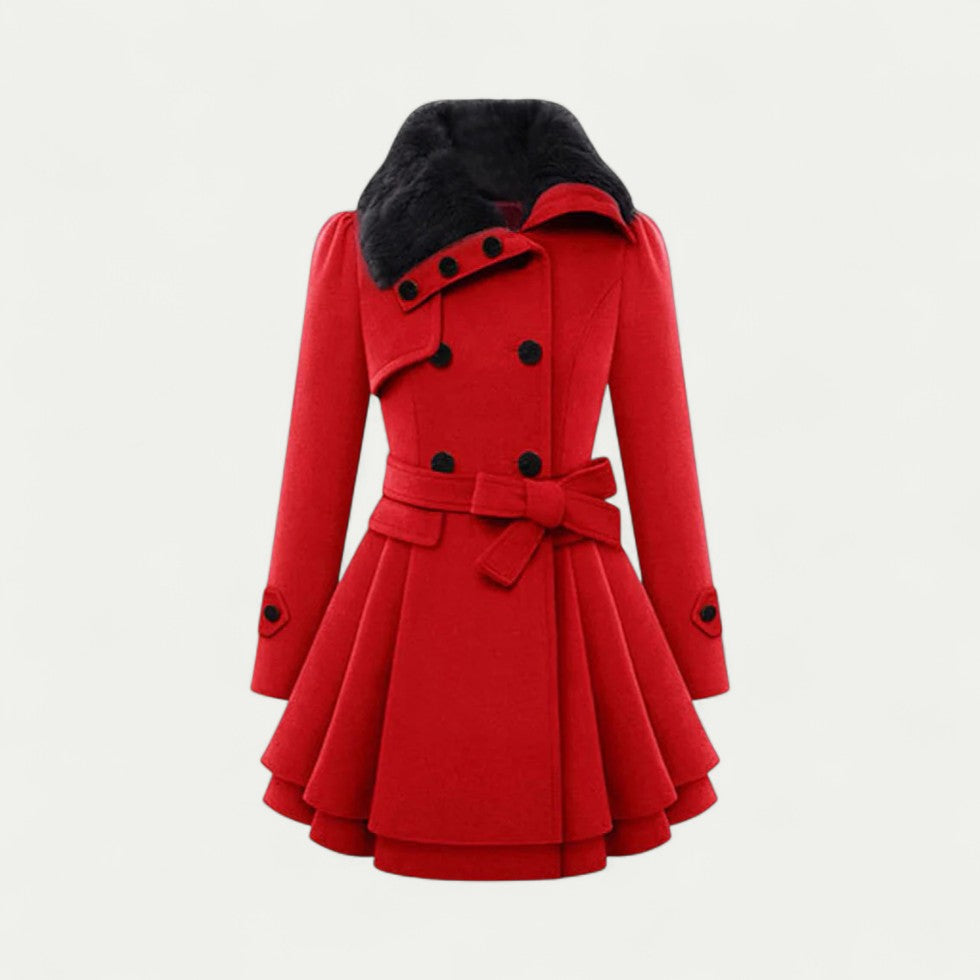 Ladies Double Breasted Warm Trench Coat