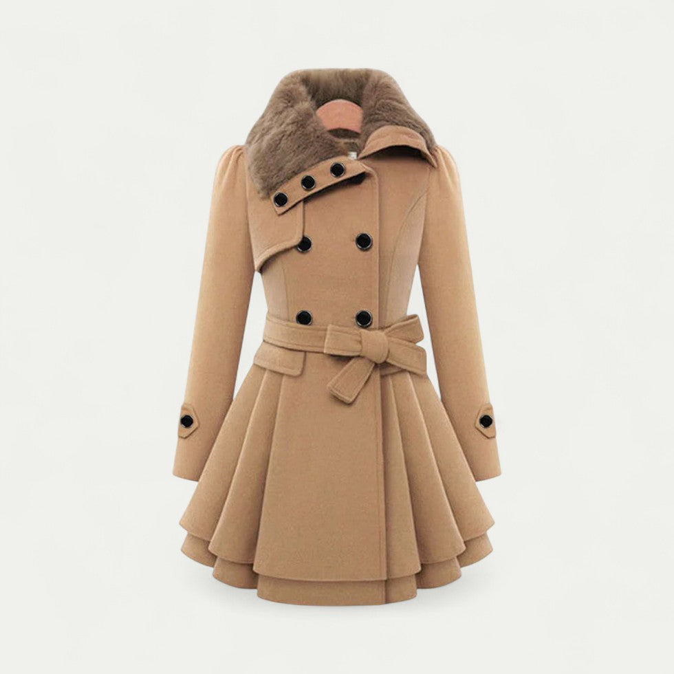 Ladies Double Breasted Warm Trench Coat