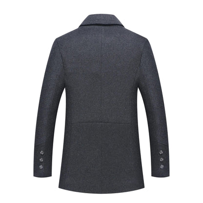 Warm Plaid Lined Mens Winter Coat