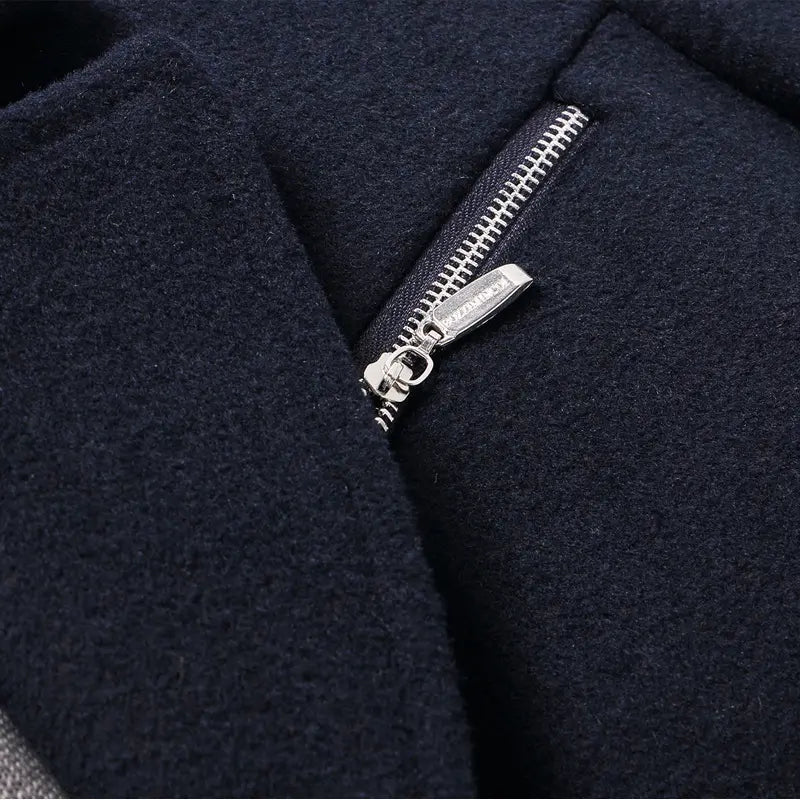 Warm Plaid Lined Mens Winter Coat