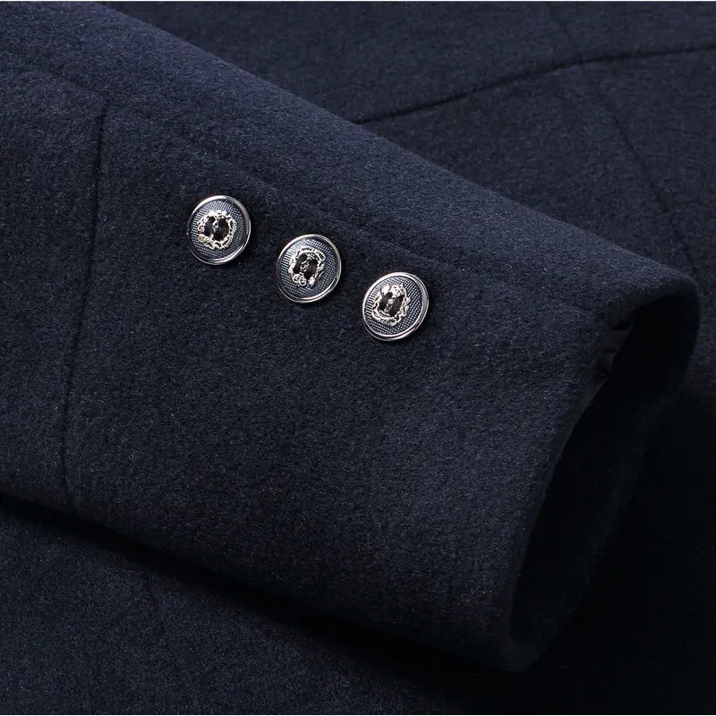 Warm Plaid Lined Mens Winter Coat