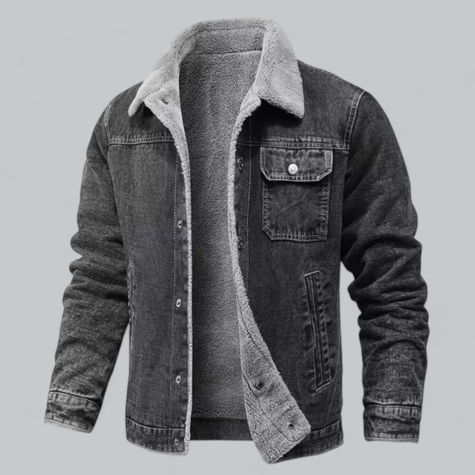 Warm Insulated Mens Jeans Jacket