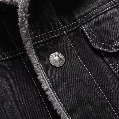 Warm Insulated Mens Jeans Jacket