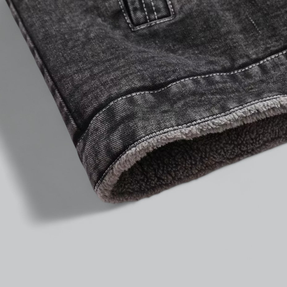 Warm Insulated Mens Jeans Jacket