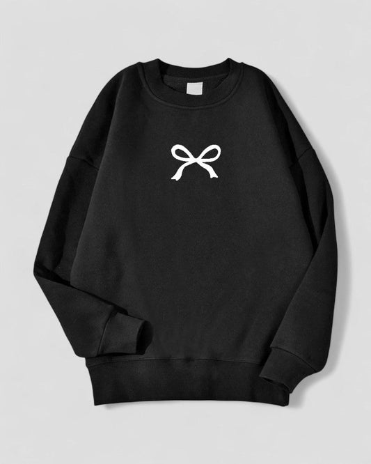 Soft Cozy Women's Oversized Bow Sweatshirt - OutfitLondon