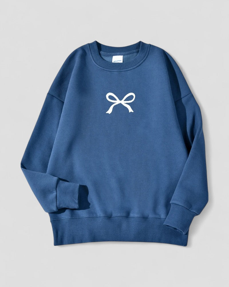 Soft Cozy Women's Oversized Bow Sweatshirt