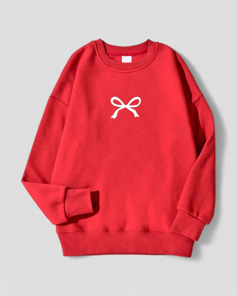 Soft Cozy Women's Oversized Bow Sweatshirt