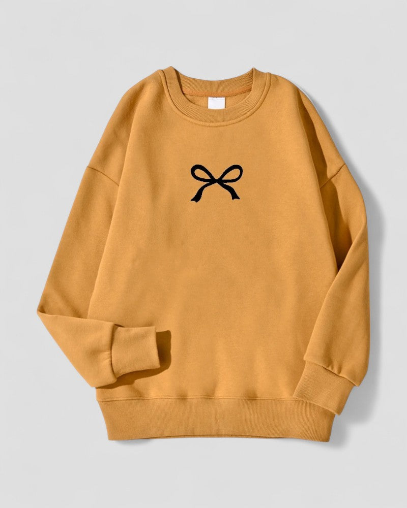 Soft Cozy Women's Oversized Bow Sweatshirt