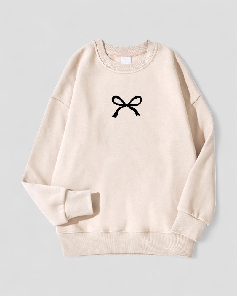 Soft Cozy Women's Oversized Bow Sweatshirt