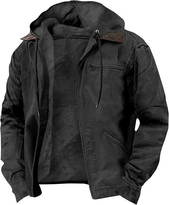 Warm Fleece Hoodie Jacket for Men - OutfitLondon
