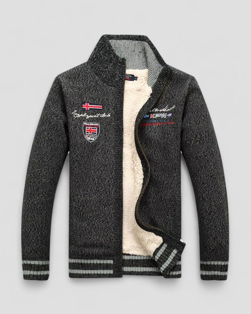 Warm Crew Neck Knit Cardigan Jacket